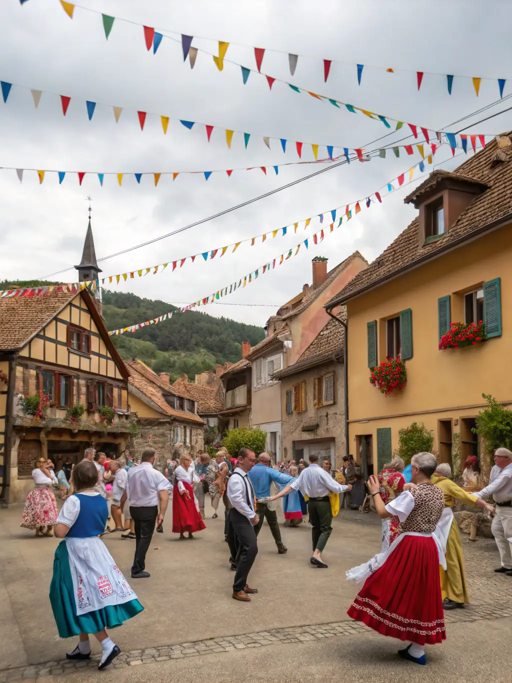 A vibrant scene from a local heritage day event in Sausset-les-Pins, featuring traditional boats, maritime displays, and community members celebrating their history.
